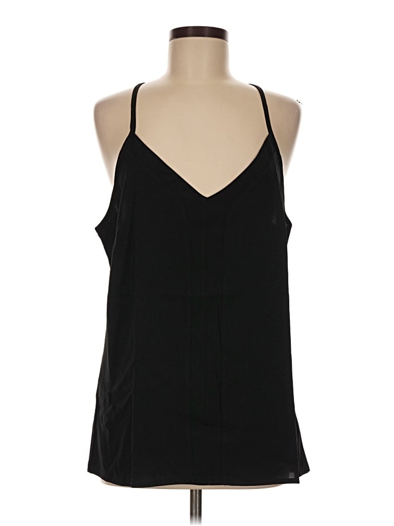Pre-owned Unbranded Tank Top Black Halter Neckline Tops