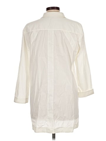 Lafayette 148 New York 3/4 Sleeve Button-Down Shirt (view 2)