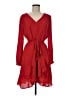 Ann Taylor LOFT 100% Polyester Red Casual Dress Size 8 - photo 1