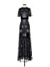 Theia 100% Polyester Silver Cocktail Dress Size 4 - photo 1