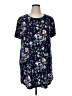 Natori Floral Blue Short Sleeve T-Shirt Size XL - photo 1