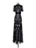 Theia 100% Polyester Silver Cocktail Dress Size 4 - photo 2