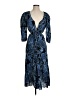 Parker Paisley Blue Cocktail Dress Size 6 - photo 1