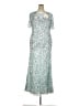 Mac Duggal 100% Polyester Silver Cocktail Dress Size 18 - photo 1