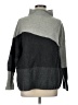 French Connection Color Block Gray Turtleneck Sweater Size L - photo 1