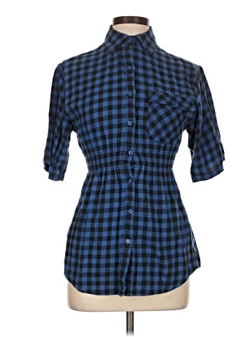 Derek Heart 3/4 Sleeve Button-Down Shirt (view 1)