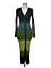 STAUD Color Block Green Casual Dress Size M - photo 1