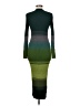 STAUD Color Block Green Casual Dress Size M - photo 2