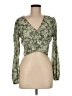 Stradivarius 100% Polyester Green Long Sleeve Blouse Size M - photo 1