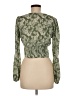 Stradivarius 100% Polyester Green Long Sleeve Blouse Size M - photo 2