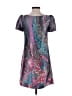 Monsoon 100% Acetate Print Gray Cocktail Dress Size 4 - photo 2