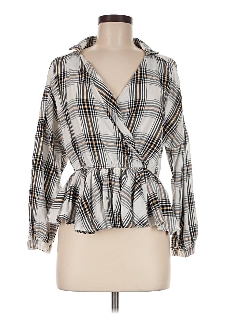 Pre-owned Vero Moda 3/4 Sleeve Blouse In Silver