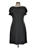 Spense Solid Gray Casual Dress Size 10 Petite - photo 1