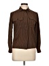 Jones New York 100% Polyester Brown Long Sleeve Blouse Size 2 Petite - photo 1