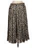 J.Crew 100% Polyester Animal Print Brown Casual Skirt Size 8 - photo 1