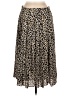 J.Crew 100% Polyester Animal Print Brown Casual Skirt Size 8 - photo 2