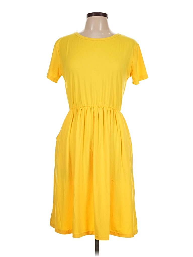 Pre-owned Assorted Brands Casual Dress In Yellow