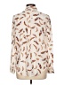 Como Vintage 100% Rayon Animal Print Ivory Long Sleeve Blouse Size L - photo 2