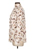 Como Vintage 100% Rayon Animal Print Ivory Long Sleeve Blouse Size L - photo 5