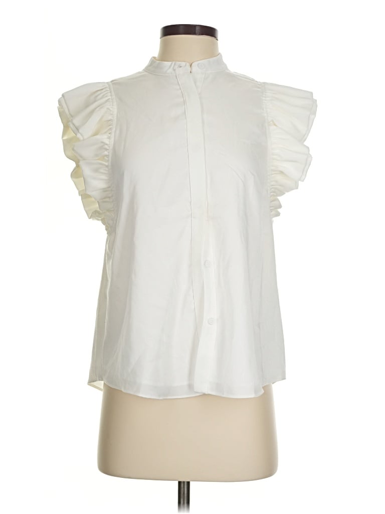 Pre-owned Area Stars Short Sleeve Blouse In Ivory