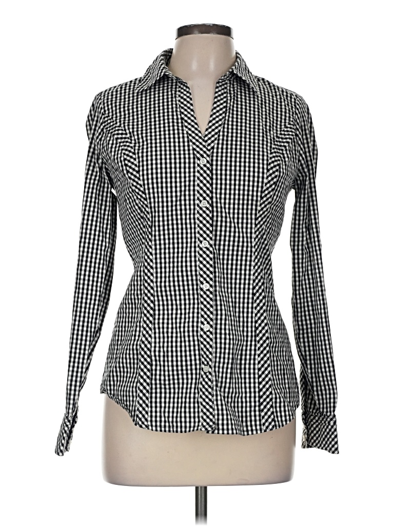 Pre-owned Express Long Sleeve Blouse In Black