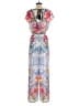 Flying Tomato Print Blue Pink Casual Dress Size M - photo 2