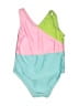 Unbranded Color Block Green One Piece Swimsuit Size 18-24 mo - photo 1