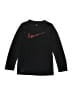 Nike 100% Polyester Black Long Sleeve T-Shirt Size M (kids) - photo 1