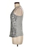 INC International Concepts 100% Polyester Silver Sleeveless Top Size M - photo 5