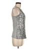 INC International Concepts 100% Polyester Silver Sleeveless Top Size M - photo 4