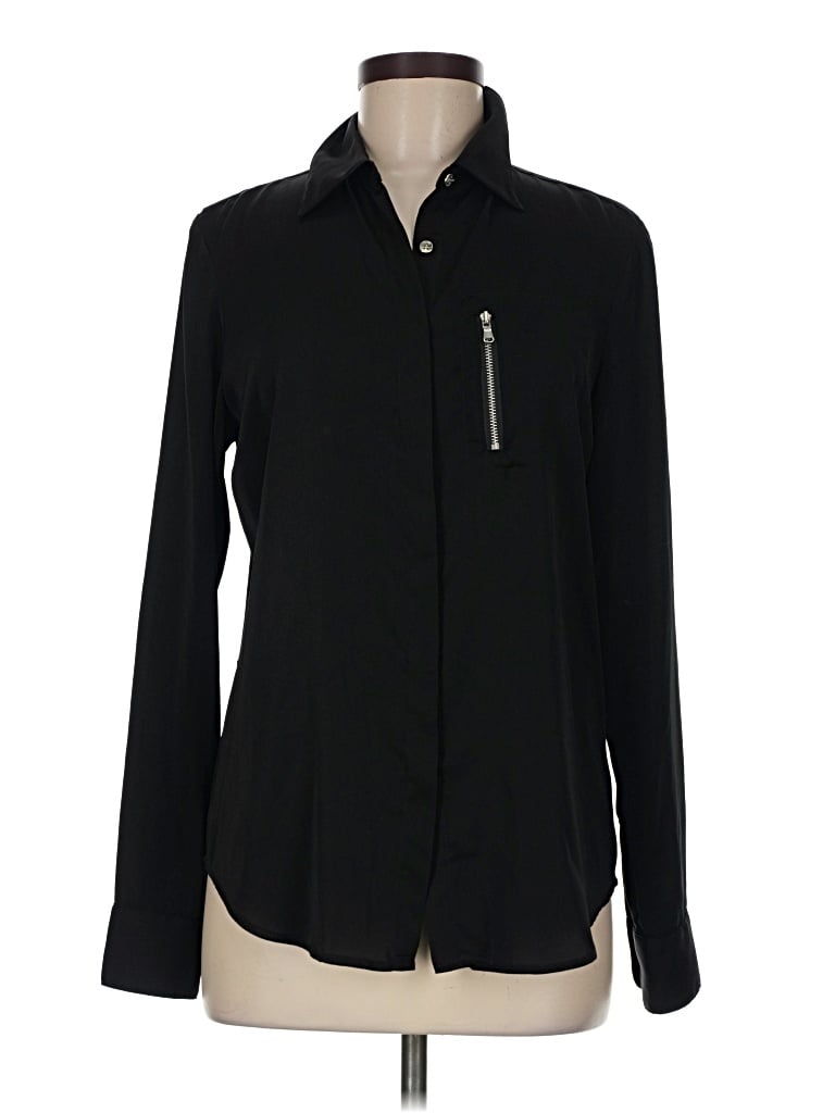 Pre-owned Polo Ralph Lauren Long Sleeve Blouse In Black