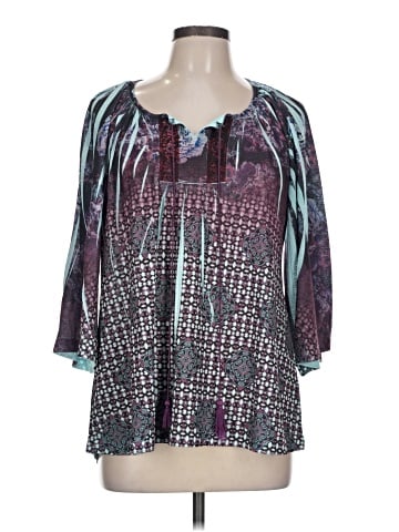 One World 3/4 Sleeve Blouse (view 1)