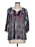 One World Teal 3/4 Sleeve Blouse Size L - photo 1