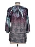One World Teal 3/4 Sleeve Blouse Size L - photo 2