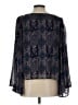 Fire Los Angeles 100% Polyester Black 3/4 Sleeve Blouse Size L - photo 2