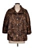 Susan Graver Animal Print Brown Coat Size L - photo 1