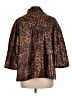 Susan Graver Animal Print Brown Coat Size L - photo 2