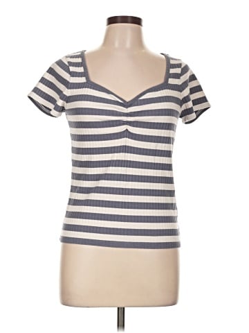 Madewell Ribbed Sweetheart Tee in Stripe (view 1)