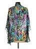 Slinky Brand 100% Polyester Teal Cardigan Size L - photo 2