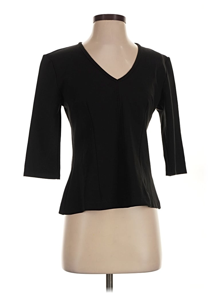 Pre-owned Chloe Kristyn 3/4 Sleeve Top Black V-neck Tops