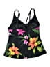 Miraclesuit Floral Black Swimsuit Top Size 10 - photo 2