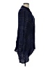 Relativity 100% Rayon Plaid Blue 3/4 Sleeve Blouse Size L - photo 4