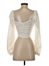 Blue Blush 100% Polyester Ivory 3/4 Sleeve Blouse Size S - photo 2