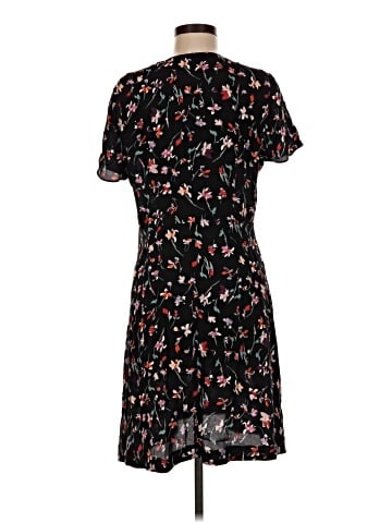 Madewell V-Neck Button-Front Mini Dress in Drifting Flowers (view 2)
