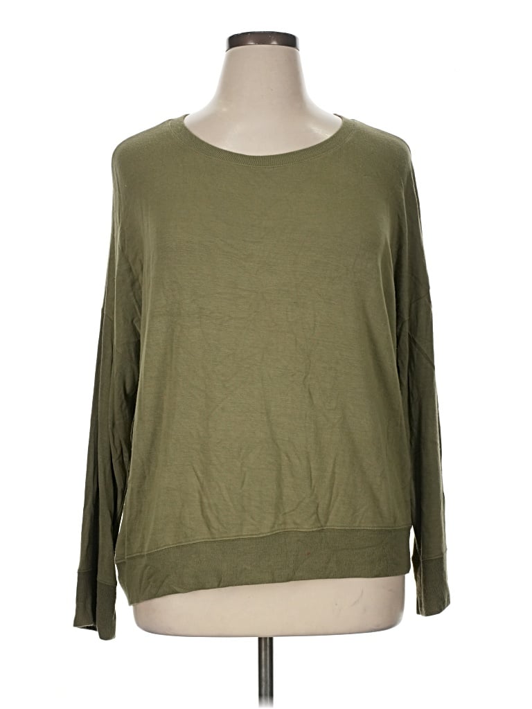 Pre-owned Lou & Grey Pullover Sweater In Green