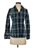 Buffalo Plaid Blue Long Sleeve Blouse Size XS - photo 1