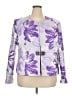 Lily & Taylor 100% Polyester Print Purple Blazer Size 22 - photo 1