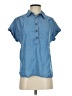 Blu Pepper 100% Lyocell Blue Short Sleeve Blouse Size S - photo 1