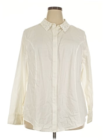 Lane Bryant Long Sleeve Button-Down Shirt (view 1)