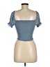 Love Tree 100% Polyester Blue Short Sleeve Blouse Size M - photo 2